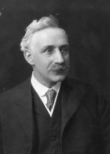 Black and white photographic portrait of a man